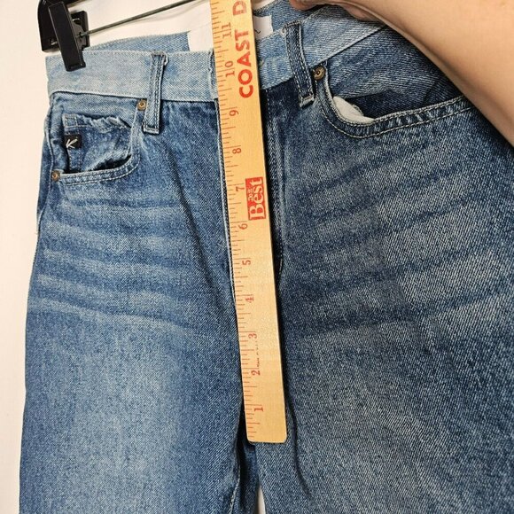 Kancan Women's High-Rise Patchwork Jeans Straight Leg Blue Size 1/24 - Picture 10 of 12